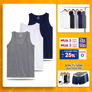 Combo 3 áo lót ba lỗ nam cotton thoát nhiệt khử mùi thoáng mát pigofashion ABL01 nhiều màu