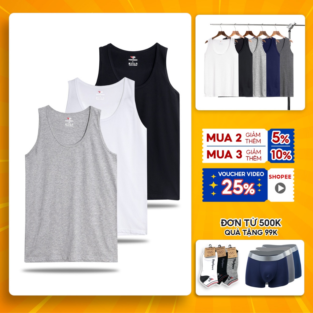 Áo thun ba lỗ nam cotton thoát nhiệt vải co giãn mềm mịn, khử mùi thoáng mát pigofashion ABL01 chọn màu