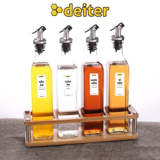  Chai Đựng Dầu Ăn Thủy Tinh  Tặng Kèm Vòi Rót  DEITER Hộp Đựng Gia Vị Cao Cấp & Chi Đựng Dầu Ăn DT240305501 