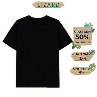 Áo thun trơn tay ngắn nam Lizard cotton cao cấp - 1SP23T151
