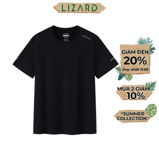 Áo Thun Nam Lizard Kiểu Dáng Thể Thao Màu Đen - 1SS24TS002