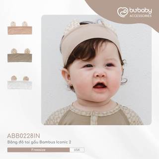 Bu baby - băng đô tai gấu bambus iconic 2 abb0228in freesize cho bé |phụ kiện bu chính hãng