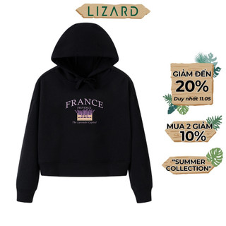 Áo Hoodie Nỉ Lizard Cho Nữ Chất Liệu Da Cá - 2FW23J177