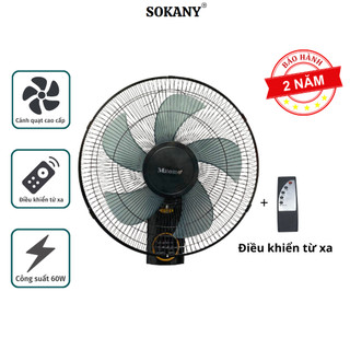Quạt treo tường điều khiển từ xa remote Mitomo FTT-60AEN Bảo hành 2 năm