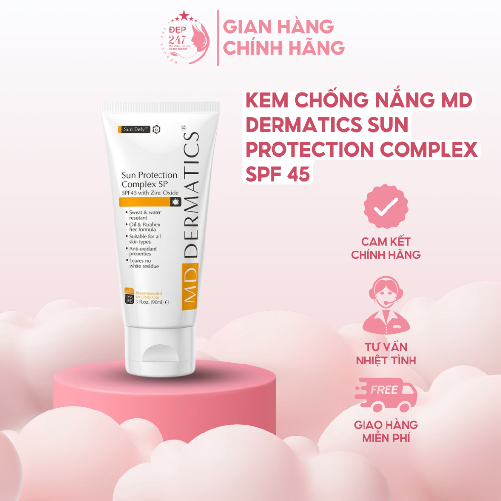 Kem chống nắng md dermatics spf45
