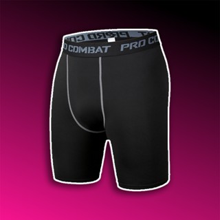Quần đùi giữ nhiệt thể thao nam, quần legging dáng nam tập gym, đá bóng, co dãn 4D, quần lót giữ nhiệt Kombat Pro
