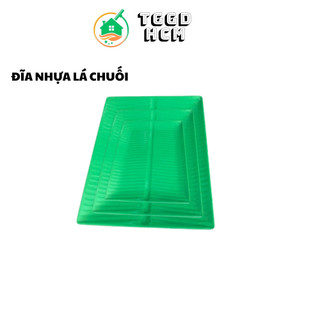 Dĩa Lá Chuối Nhựa size nhỏ- trung - lớn - Đĩa nhựa hình chữ nhật