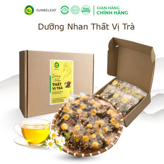 Dưỡng Nhan Thất Vị Trà SunBeleaf-Trà Thảo Mộc Dưỡng Nhan (cúc vàng, nụ nhài, nụ hồng, táo đỏ, long nhãn, kỹ tử, cỏ ngọt)