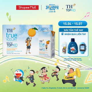 Thùng 48 hộp sữa chua uống tiệt trùng TOPKID hương cam tự nhiên TH True Yogurt 110ml (110ml x 48)