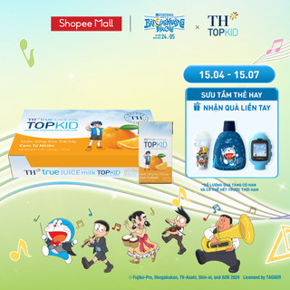Thùng 48 hộp sữa trái cây TOPKID hương cam tự nhiên TH True Juice Milk 110ml (110ml x 48)
