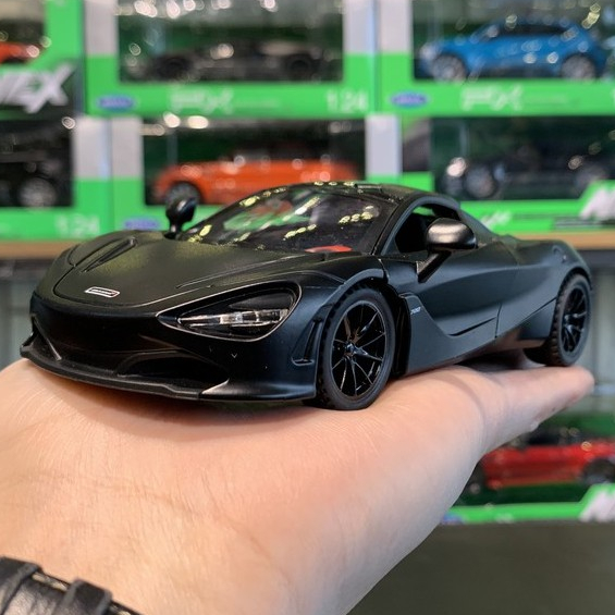 Mô hình siêu xe Mclaren 720s tỉ lệ 1:32, xe mô hình kim loại có đèn và âm thanh
