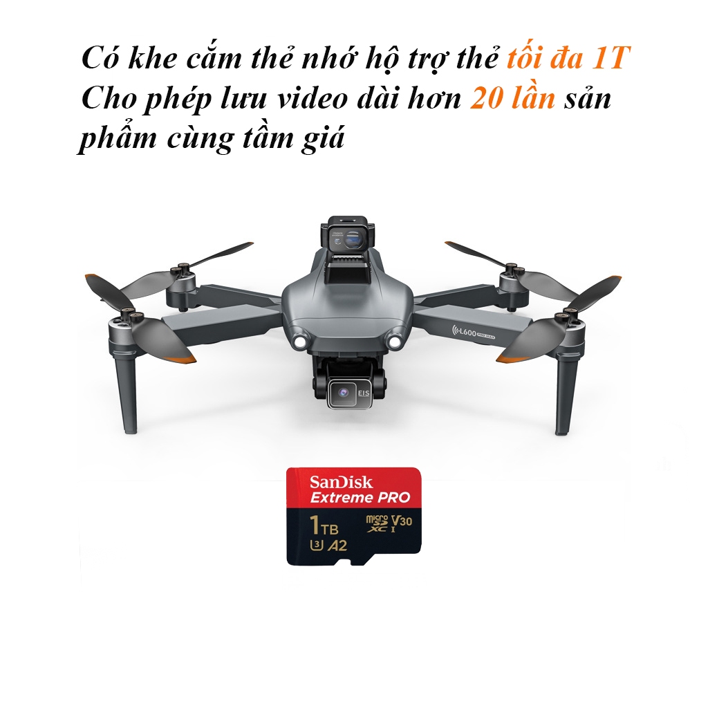 Máy quay phim flycam L600 pro max camera 8k, Thiết bị quay phim, Chụp ảnh trên không pin 4500mAh, Thời gian bay 40p | BigBuy360 - bigbuy360.vn