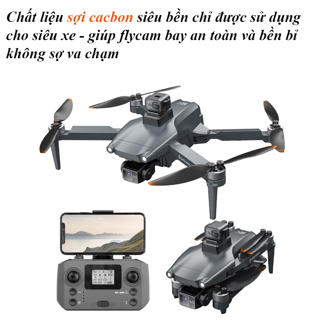 Máy quay phim flycam L600 pro max camera 8k, Thiết bị quay phim, Chụp ảnh trên không pin 4500mAh, Thời gian bay 40p | BigBuy360 - bigbuy360.vn