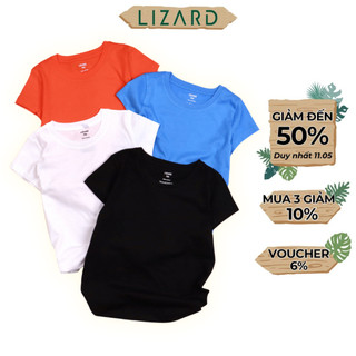 Áo thun trơn bé gái Lizard cotton co dãn - 5SS23TS007