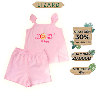 Bộ mặc nhà mùa hè bé gái Lizard họa tiết bánh Donut 4SP23T044