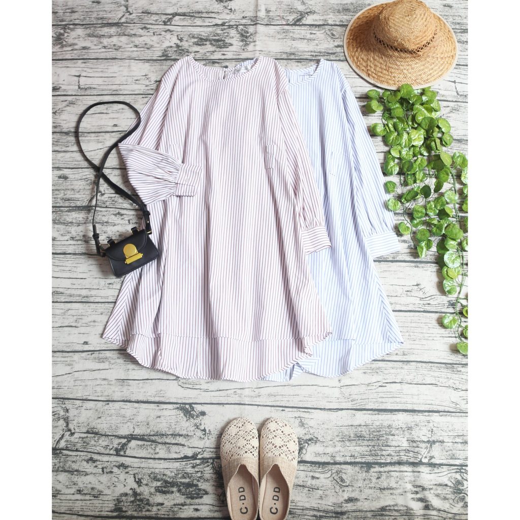 ĐẦM MORI SỌC NGANG TAY BỒNG