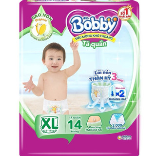 Tã quần bobby m xl14 xxl12- tã quần bobby size l 16 miếng xl 14 miếng