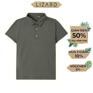 Áo polo cao cấp LIZARD chất vải Modal mềm mịn cho bé trai 4SS23T138