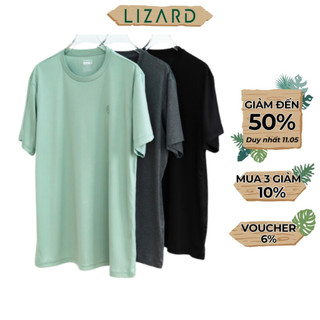Áo thun nam Minbros by Lizard polyester in hoạ tiết - T119