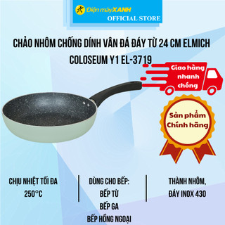 Chảo nhôm chống dính vân đá đáy từ 24 cm elmich coloseum y1 el-3719
