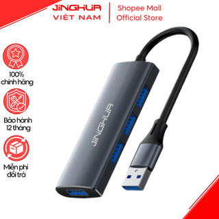 Hub type c, hub usb 3.0 tốc độ cao 4 trong 1 jinghua, mở rộng kết nối cho pc, laptop, macbook, điện thoại