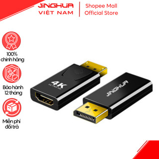Cáp chuyển đổi displayport to hdmi jinghua, độ phân giải 4k 60hz, cáp chuyển đổi tín hiệu