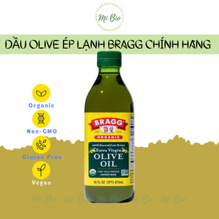 Dầu Olive ép lạnh hữu cơ nguyên chất Extra Virgin 473ml - Bragg