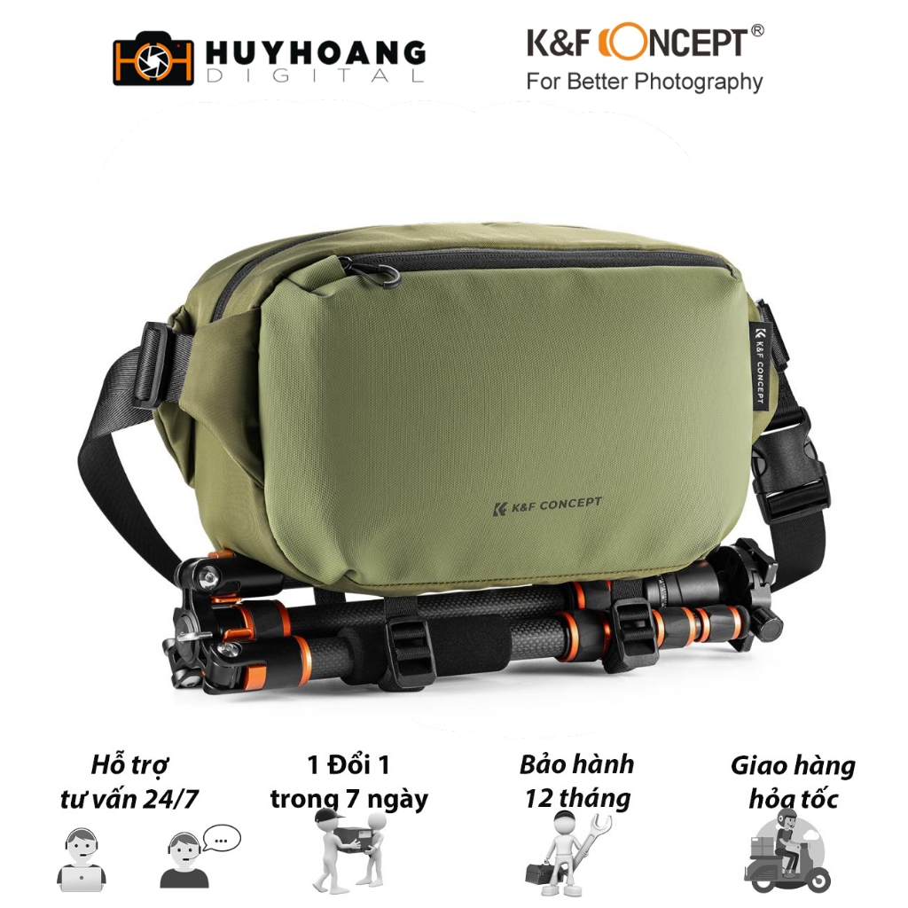 Túi đeo chéo máy ảnh K&F Concept 10l - KF13.157V2 - Hàng chính hãng