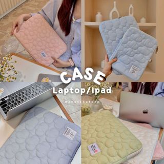(Puffer Collection) Vỏ đựng laptop 10/11/13/15 inch chống sốc thêu họa tiết mây / hoa dễ thương phong cách Hàn Quốc
