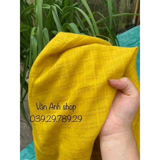 vải thô dệt màu vàng có sẵn Vân Anh shop