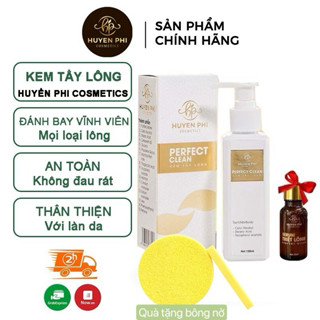Combo Kem tẩy lông Huyền Phi + Serum triệt, tẩy được lông tay chân nách vùng kín an toàn mọi loại da 140ml - vnmask