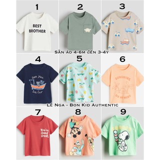 Áo phông bé trai HM UK/US/ES sz 4-6m đến 3-4y (Đọc Kỹ lưu ý ạ)