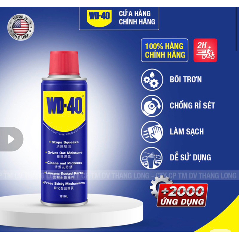 Chai xịt chống rỉ sét, bôi trơn WD-40 412ml