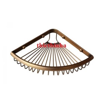 Kệ góc nhà tắm bằng đồng cổ điển Kanly - GCK28 22x22cm, hàng chính hãng