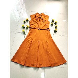 Đầm công sở nữ chít eo phối đai eo - M.A.Y's Closet