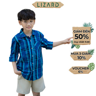 Áo sơ mi dài tay bé trai Lizard cotton 4SP23T123
