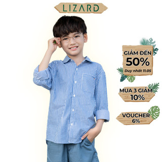 Áo sơ mi dài tay bé trai Lizard cotton phong cách Hàn Quốc - 4SP23T032