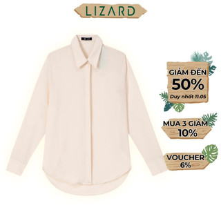 Áo sơ mi nữ dài tay form rộng Lizard rayon cao cấp mềm mại thoáng mát - 2SP23S051