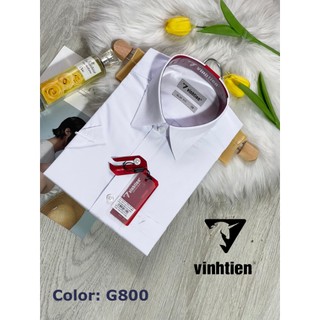 Áo Sơ Mi Ngắn Tay SlimFit Vĩnh Tiến Trắng