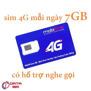 Sim 4G mobifone mỗi ngày 7GB có hổ trợ nghe gọi BM 0d