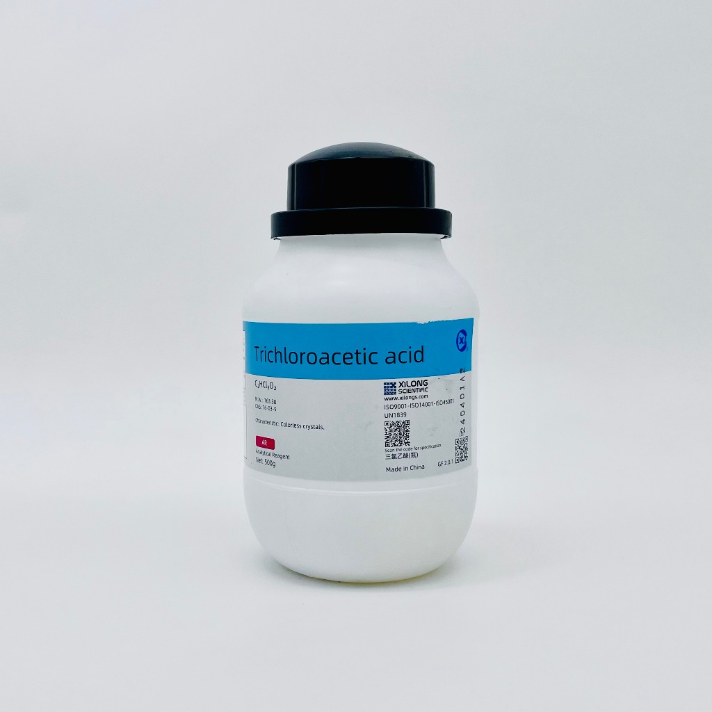Hóa chất Trichloroacetic Acid (TCA, AR, Chai 500G, Xilong, Cas 76-03-9)