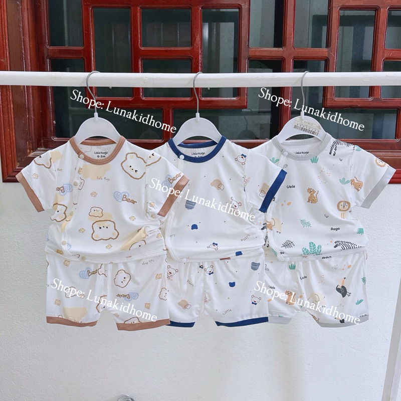 -Bộ cộc tay cài chéo cho bé trai, bé gái