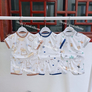 [Ualarogo]-Bộ cộc tay cài chéo sơ sinh cho bé trai, bé gái (0-3m đến 6-9m)