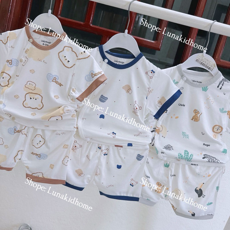 -Bộ cộc tay cài chéo cho bé trai, bé gái