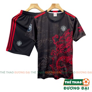 Quần Áo Bóng Đá Đồ Đá Banh MU Rồng Đen 2024 Thun Lạnh Cao Cấp Thể Thao Đương Đại