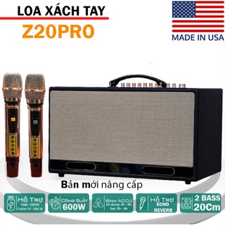 Loa Karaoke Gia Đình Cao Cấp Hát Hay, Loa Karaoke Xách Tay Z20 Pro, Bass Đôi 20cm , 2 Bass 20cm,2 Treble, 2 Trung