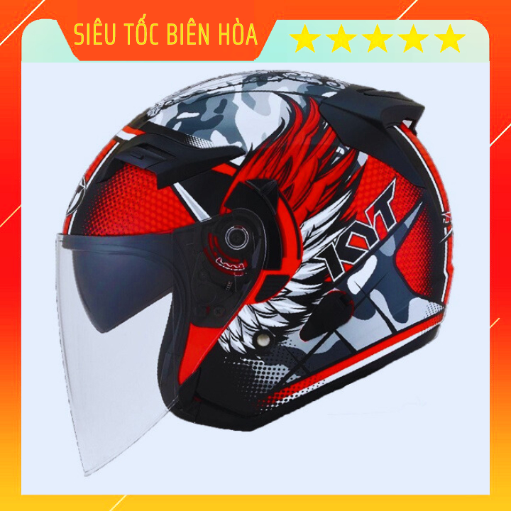 Nón 3/4 KYT Venom Andigigang Chính Hãng Tặng Kèm Khăn Ninja Và Tem KYT
