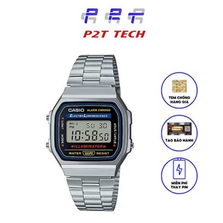 Đồng hồ nam Casio A168 thời trang cổ điển và lịch sự,đồng hồ casio điện tử chống nước, dây thép không gỉ có bảo hành P2T