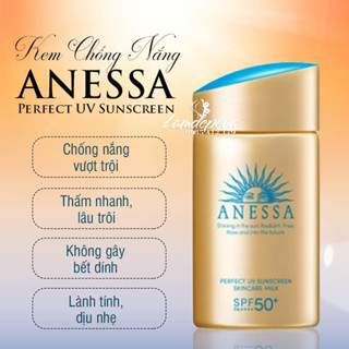 Kem chống nắng Ane.ssa Shiseido - Chống Trôi Anessa Perfect UV  kiềm dầu nâng tông da trắng hồng Milk SPF50++ .