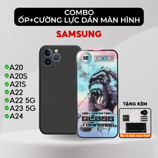 Combo ốp lưng/miếng dán màn hình kính cường lực cho samsung a20/a20s/a21s/a22/a22 5g/a23 5g/a24